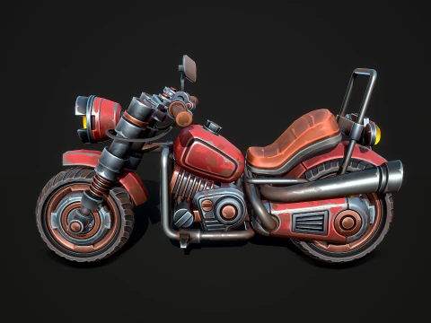 Motocicleta estilizada Modelo 3D