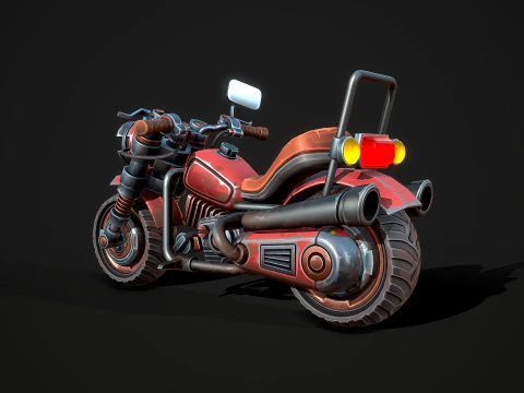 Motocicleta estilizada Modelo 3D