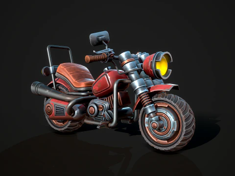Motocicleta estilizada Modelo 3D