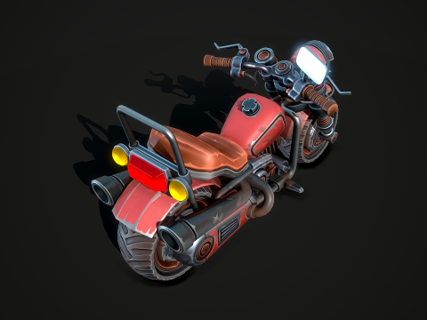 Стилизованный мотоцикл 3D Модель