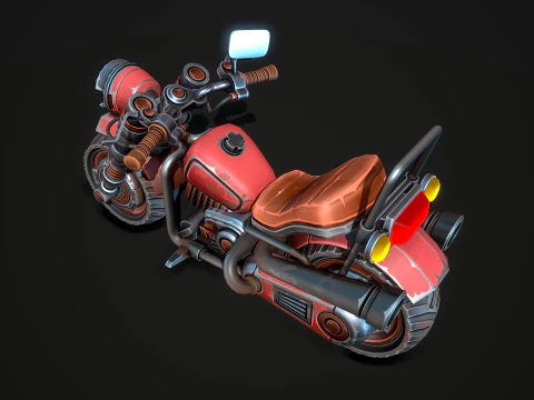 Motocicleta estilizada Modelo 3D