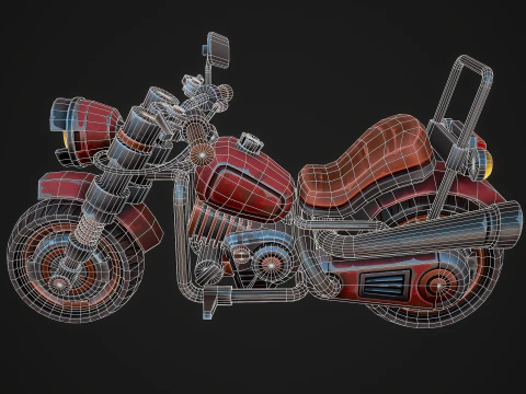 Motocicleta estilizada Modelo 3D