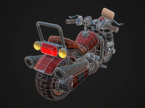 Motocicleta estilizada Modelo 3D