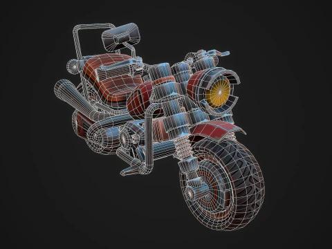 Motocicleta estilizada Modelo 3D