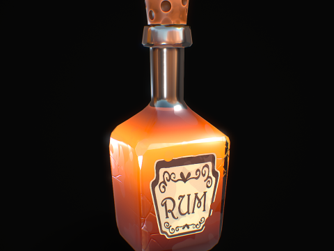 Garrafa estilizada de bebida Modelo 3D