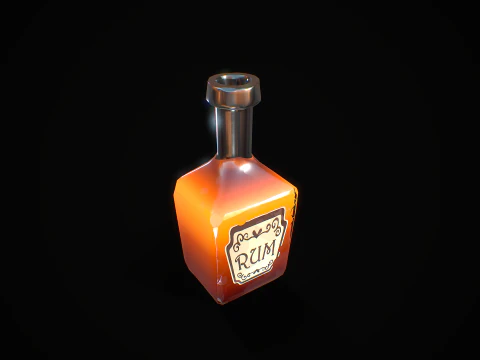 Stylized Bottle of Booze 3D Model