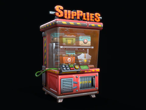 Stylized Supply Machine 3D Model