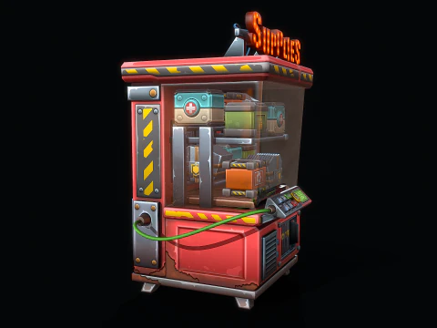 Stylized Supply Machine 3D Model