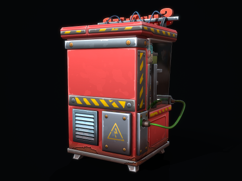 Stilisierte Versorgungsmaschine 3D Modell