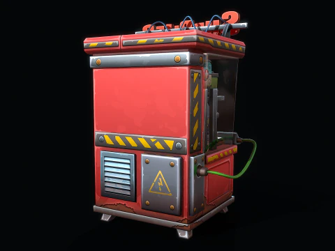 Stylized Supply Machine 3D Model