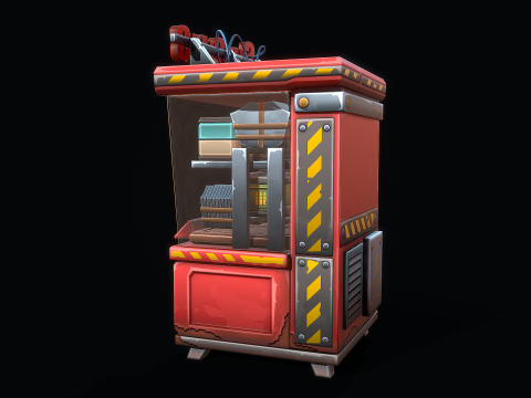 Stilisierte Versorgungsmaschine 3D Modell