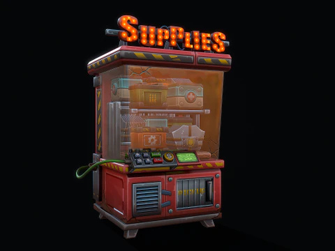 Stylized Supply Machine 3D Model