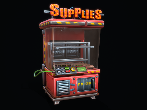 Stilisierte Versorgungsmaschine 3D Modell