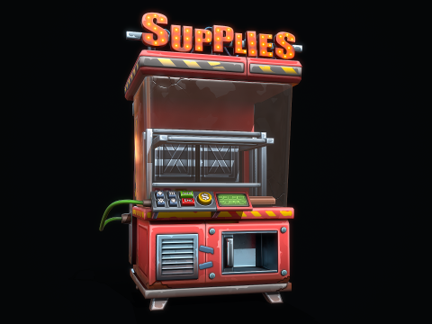 Stilisierte Versorgungsmaschine 3D Modell