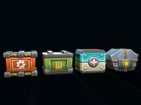 Stilisierte Versorgungsmaschine 3D Modell