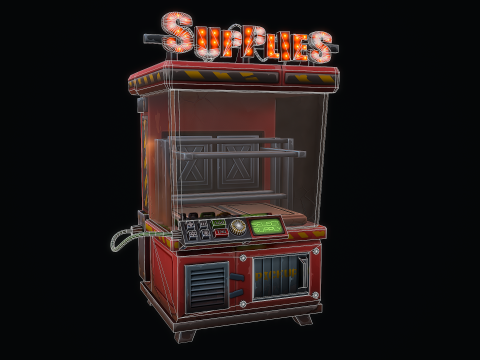 Stilisierte Versorgungsmaschine 3D Modell