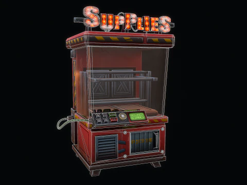 Stylized Supply Machine 3D Model