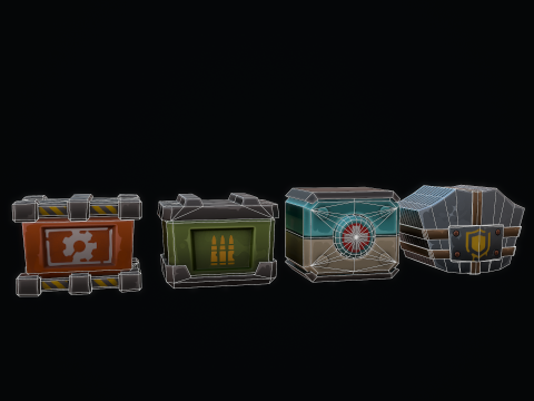 Stilisierte Versorgungsmaschine 3D Modell