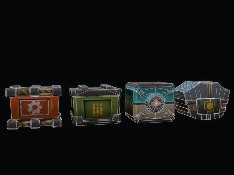 Stylized Supply Machine 3D Model