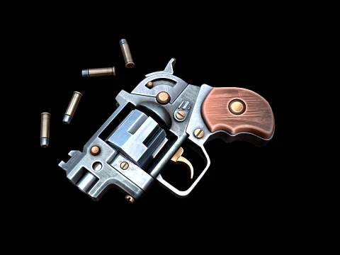 Pocket Revolver 3D Model