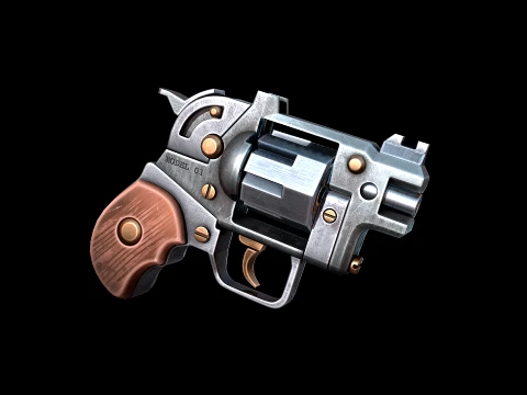 Pocket Revolver 3D Model