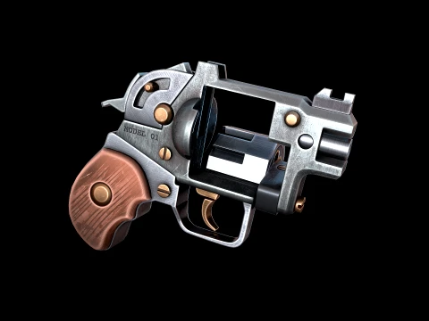 Pocket Revolver 3D Model