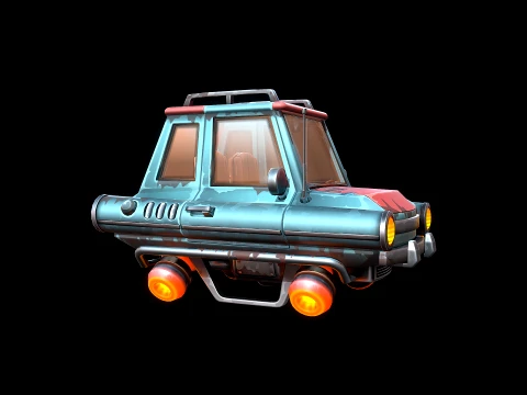 Stylized Retro-Futuristic Car 3D Model