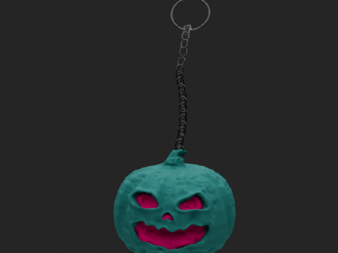 Cadılar Bayramı balkabağı anahtarlık 3D Model