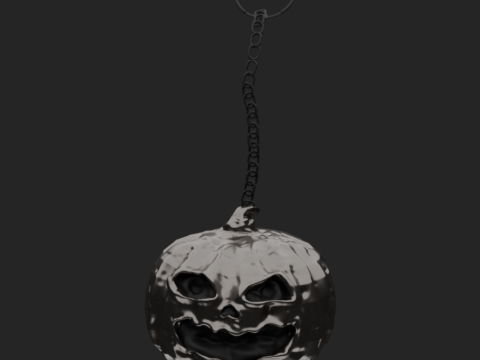 Cadılar Bayramı balkabağı anahtarlık 3D Model