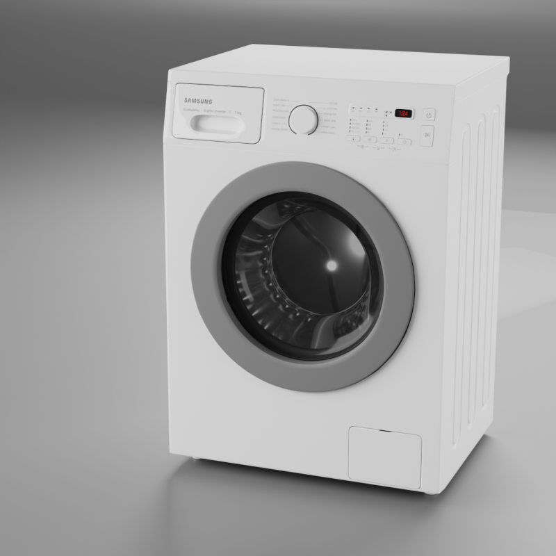 Wasmachine 3D Model .c4d .max .obj .3ds .fbx .stl .blend
