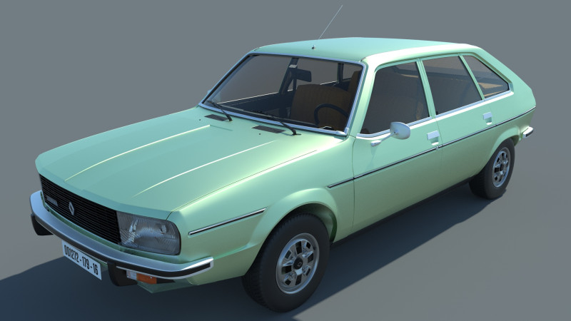 Renault 20ts 1979 Modello 3D .c4d .max .obj .3ds .fbx .stl .blend