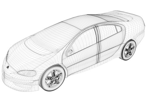 DODGE ENTREPIDE ESX 1996 3D Model