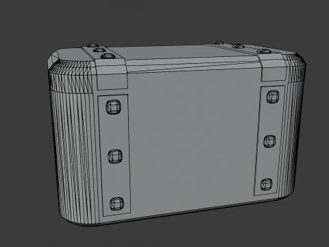 Old wooden chest 3D Model