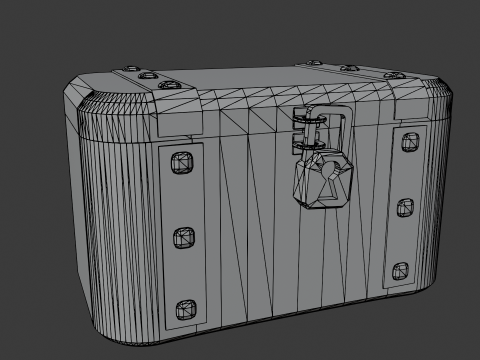 Eski ahşap sandık 3D Model