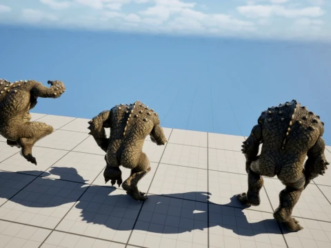 Cave Monster - Rigged - Animated - Epic Skeleton 3D Model