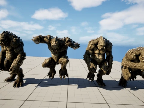Cave Monster - Rigged - Animated - Epic Skeleton 3D Model