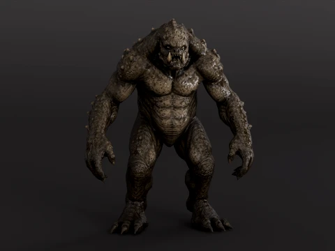 Cave Monster - Rigged - Animated - Epic Skeleton 3D Model
