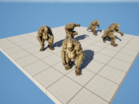 Cave Monster - Rigged - Animated - Epic Skeleton 3D Model