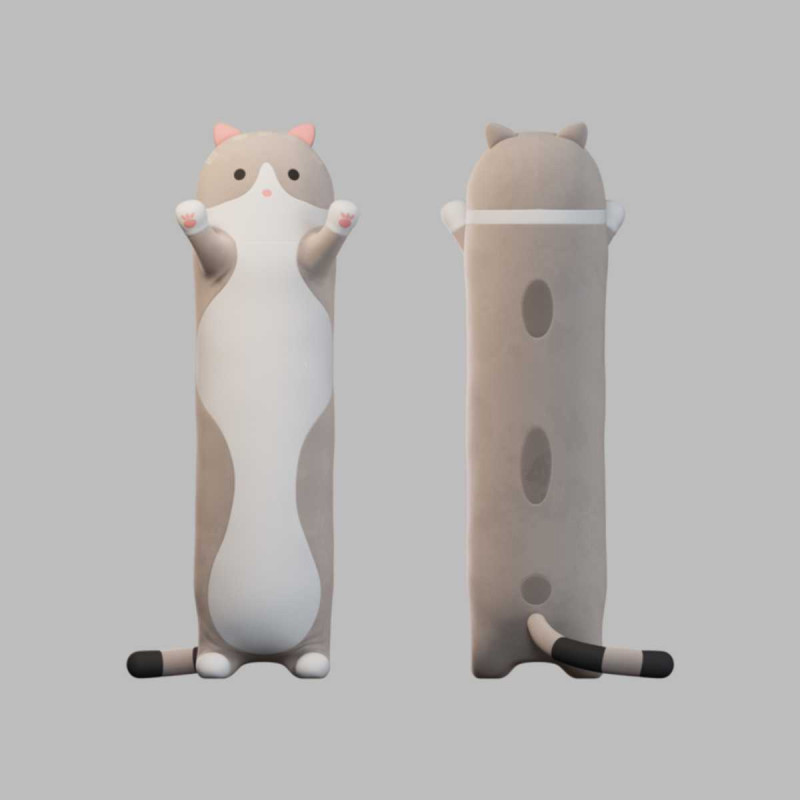 Soft Toy pillow long Cat loaf sausage 3D Model .c4d .max .obj .3ds .fbx .stl .blend