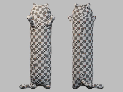 Soft Toy pillow long Cat loaf sausage 3D Model
