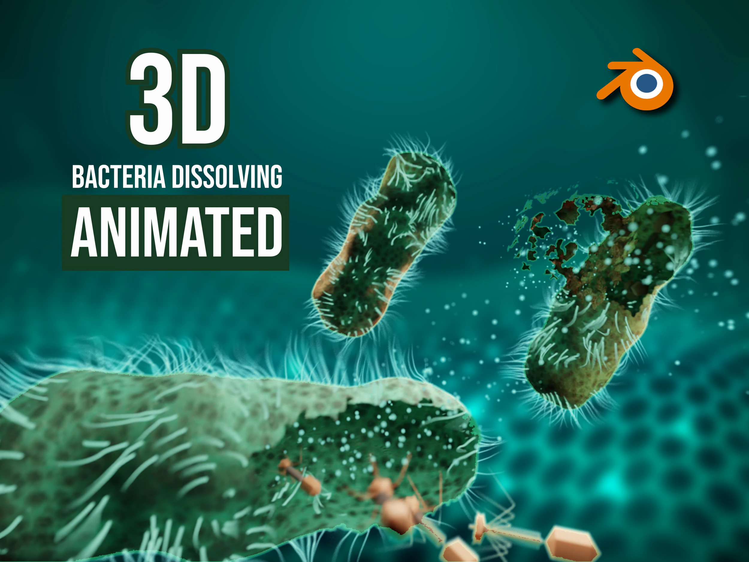 Dissolving bacteria animated 3D Model .c4d .max .obj .3ds .fbx .stl .blend 