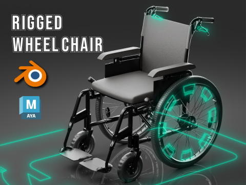 Sedia a rotelle intelligente per la cura del paziente attrezzata Modello 3D