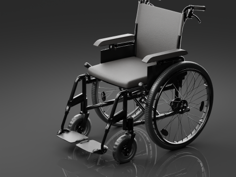 智能病人护理轮椅装备 3D 模型