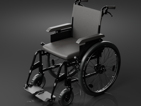 智能病人护理轮椅装备 3D 模型