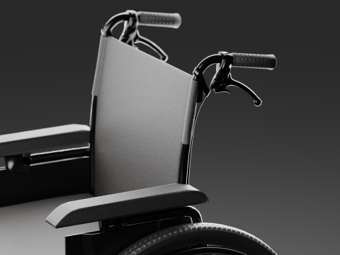 智能病人护理轮椅装备 3D 模型