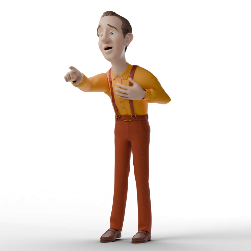 텍스처가 있는 완전히 조작된 양식화된 3d 남자 캐릭터 3D 모델 .c4d .max .obj .3ds .fbx .stl .blend 