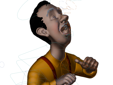 텍스처가 있는 완전히 조작된 양식화된 3d 남자 캐릭터 3D 모델