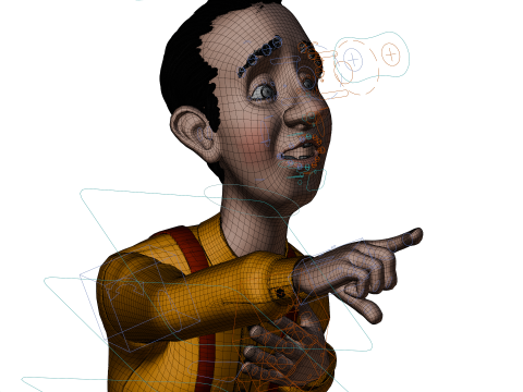 텍스처가 있는 완전히 조작된 양식화된 3d 남자 캐릭터 3D 모델