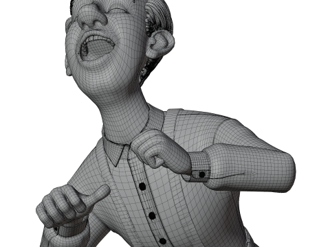 텍스처가 있는 완전히 조작된 양식화된 3d 남자 캐릭터 3D 모델