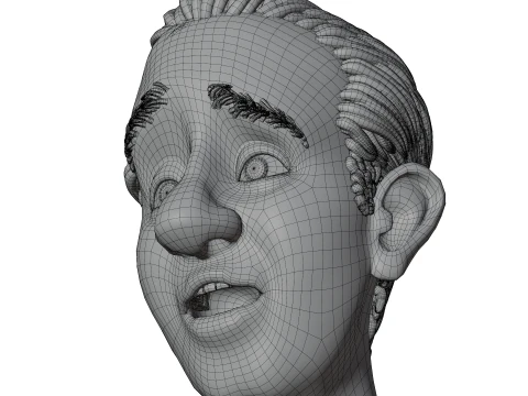 Fully rigged stylized 3d man character with textures 3D Model
